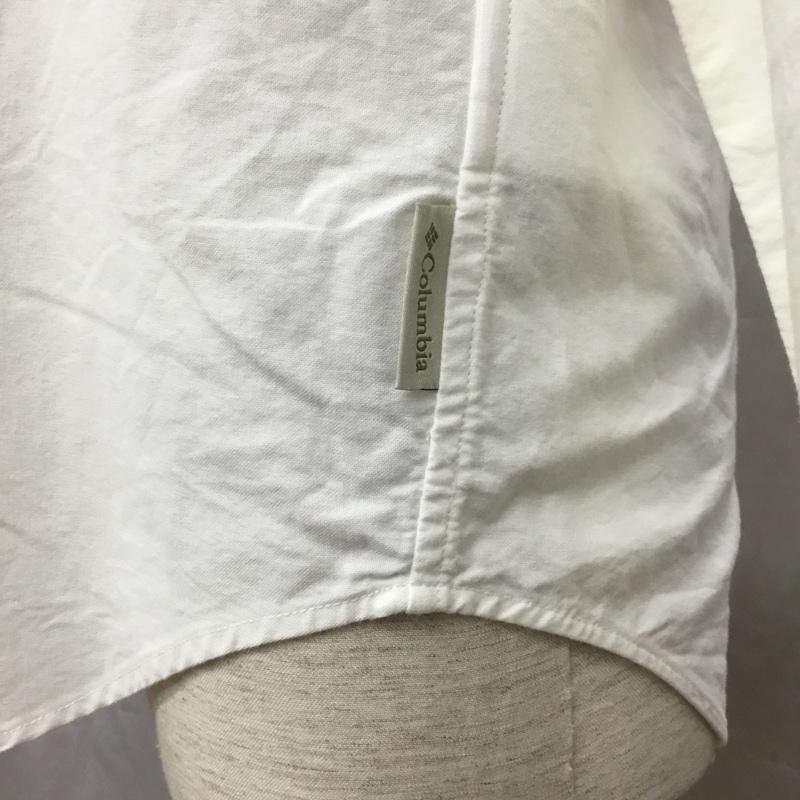 コロンビア Columbia シャツ、ブラウス 長袖 PM7051 トロイヒルシャツ ボタンダウン L 無地 白 / ホワイト /  メンズ USED 古着 中古 10121390