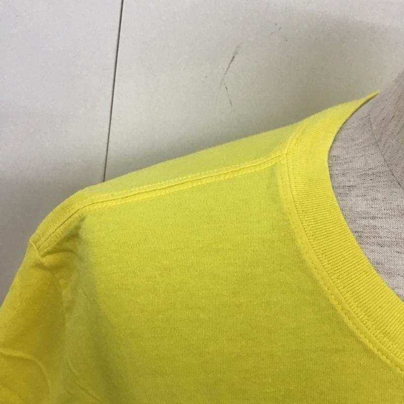 チャムス CHUMS Tシャツ 半袖 CH01-1687 胸ポケット M ロゴ、文字 黄 / イエロー /  メンズ USED 古着 中古 10110825