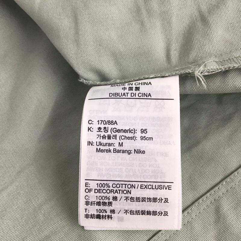 ナイキ NIKE シャツ、ブラウス 半袖 dm5284-017 半袖シャツ カラーシャツ ネックジップ M ロゴ、文字 カーキ / カーキ /  メンズ USED 古着 中古 10125492
