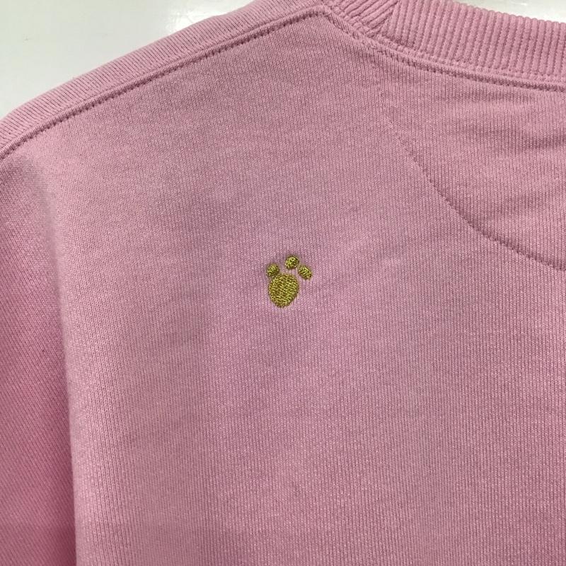 ニコアンド niko and... トレーナー 長袖 ツモリチサト コラボ キラネコ刺繍裏毛PO スウェット タグ付き L ワンポイント 桃 / ピンク /  レディース USED 古着 中古 10146598