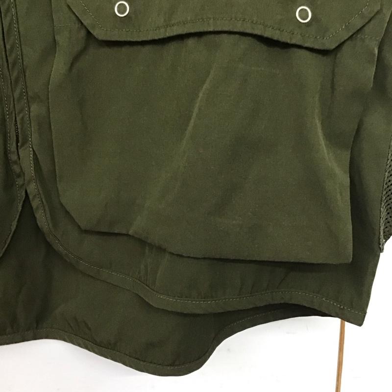 フリークスストア FREAK S STORE ベスト ベスト ジップアップベスト ミリタリーベスト L 無地 カーキ / カーキ /  メンズ USED 古着 中古 10140713