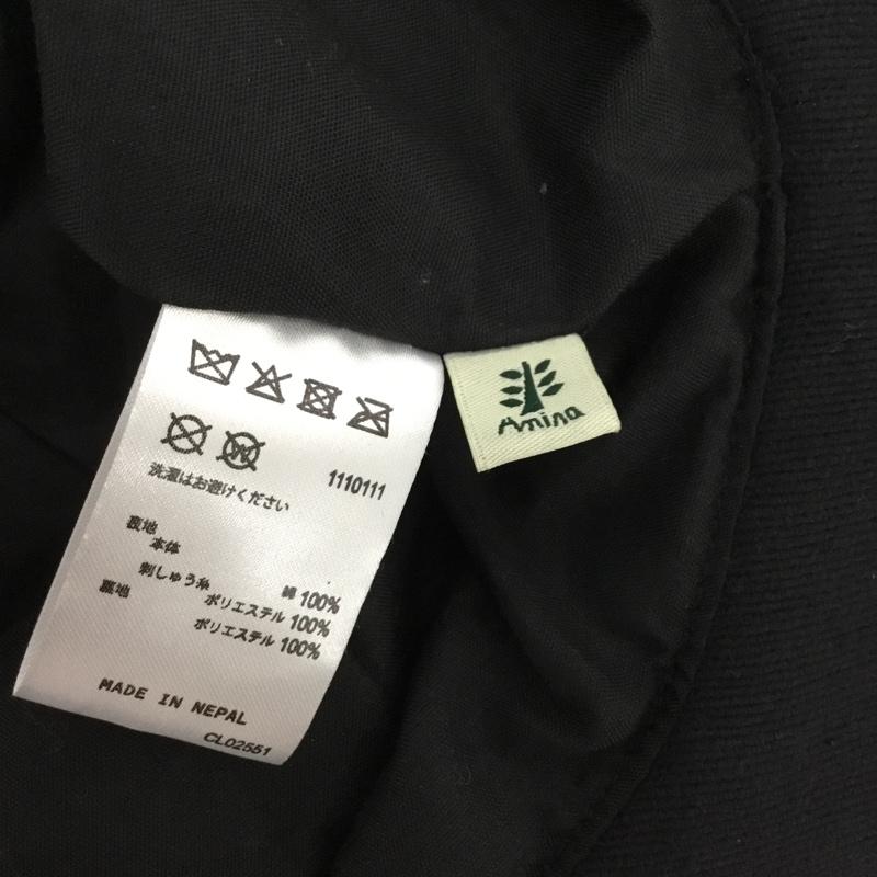 アミナ Amina 帽子 ハット ロタセナバルーンハット ネパール ロータス 蓮 刺繍 黒 / ブラック /  メンズ USED 古着 中古 10150005