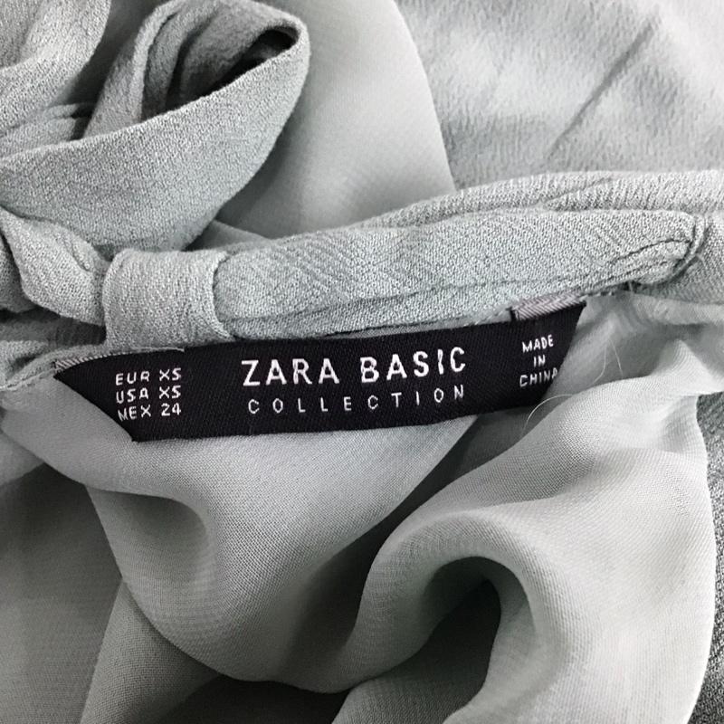 ザラ ZARA ワンピース ロングスカート 5149 031 512 サイドスリット ノースリーブ XS 無地 薄緑 / ライトグリーン /  レディース USED 古着 中古 10122549