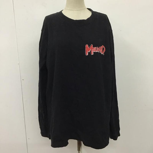 ミルクフェド MILKFED. カットソー 長袖 長袖カットソー プリントカットソー クルーネック プリント 黒 / ブラック /  レディース USED 古着 中古 10125121
