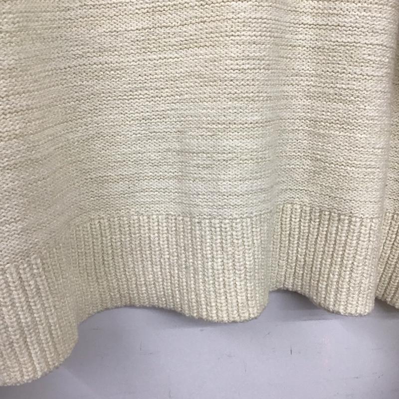 ジーナシス JEANASIS ニット、セーター 長袖 長袖ニット ジップアップ セーラーカラー セーター FREE 無地 アイボリー / アイボリー /  レディース USED 古着 中古 10145432