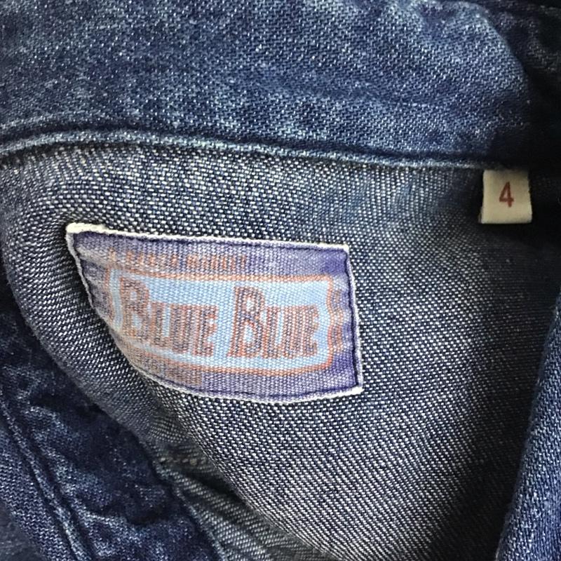 ブルーブルー BLUE BLUE シャツ、ブラウス 長袖 長袖シャツ デニムシャツ カラーシャツ 4 無地 インディゴ / インディゴ /  メンズ USED 古着 中古 10124916