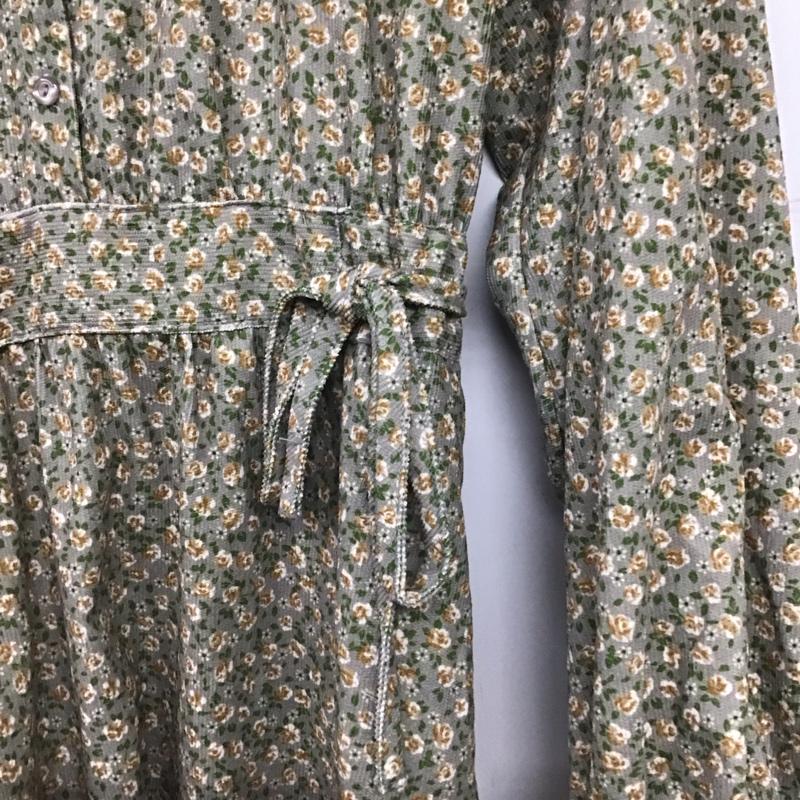 エヘカソポ ehka sopo ワンピース ロングスカート 1105849 長袖 FREE 花柄 灰 / グレー /  レディース USED 古着 中古 10145965