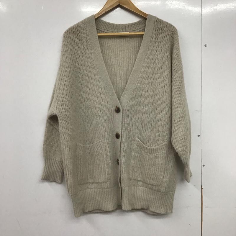 ローリーズファーム LOWRYS FARM カーディガン 長袖 FREE 無地 ベージュ / ベージュ /  レディース USED 古着 中古 10146282
