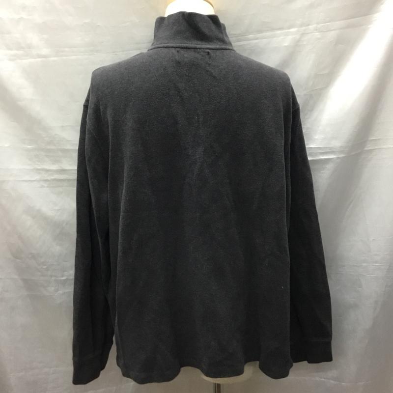 ラルフローレン RALPHLAUREN ニット、セーター 長袖 長袖ニットカットソー ニット セーター ジップアップネックニット XL ロゴ、文字 黒 / ブラック /  メンズ USED 古着 中古 10122402