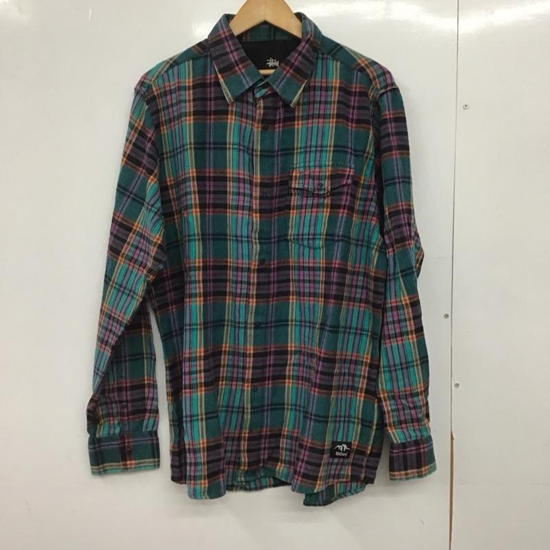 ステューシー STUSSY シャツ、ブラウス 長袖 長袖シャツ チェックシャツ カラーシャツ L チェック マルチカラー / マルチカラー /  メンズ USED 古着 中古 10146980