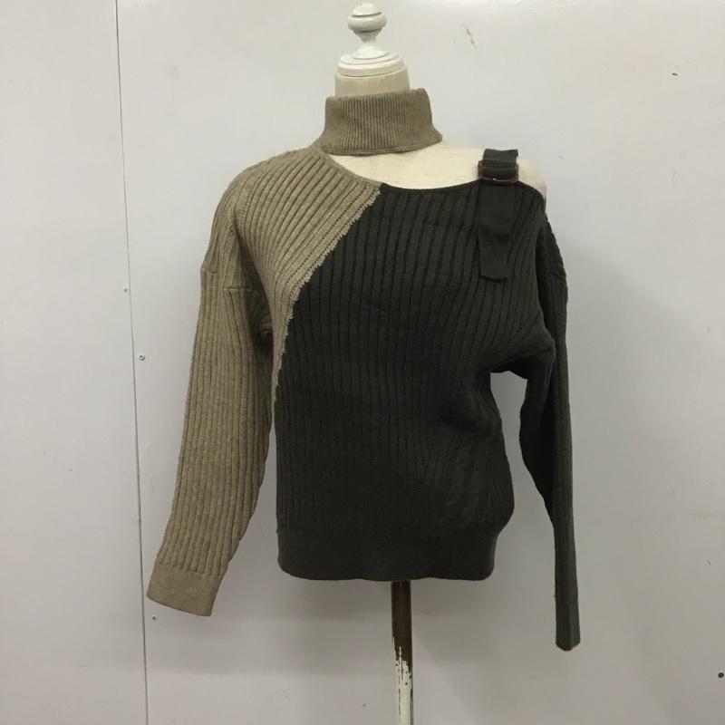 ジェイダ GYDA ニット、セーター 長袖 072052619001 ダイアゴナルニット TOPS FREE 無地 マルチカラー / マルチカラー /  レディース USED 古着 中古 10140060