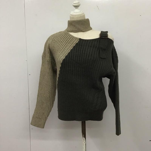 ジェイダ GYDA ニット、セーター 長袖 072052619001 ダイアゴナルニット TOPS FREE 無地 マルチカラー / マルチカラー /  レディース USED 古着 中古 10140060