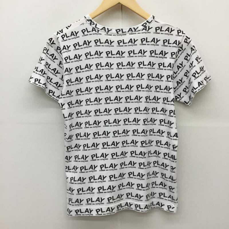 プレイコムデギャルソン PLAY COMME des GARCONS Tシャツ 半袖 M 総柄 白 / ホワイト /  メンズ USED 古着 中古 10141209