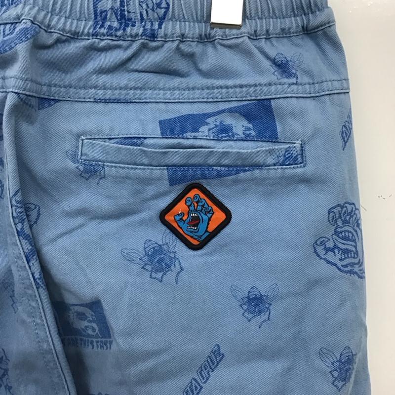 サンタクルーズ SANTA CRUZ パンツ ワークパンツ、ペインターパンツ M プリント 水色 / ライトブルー /  メンズ USED 古着 中古 10144873