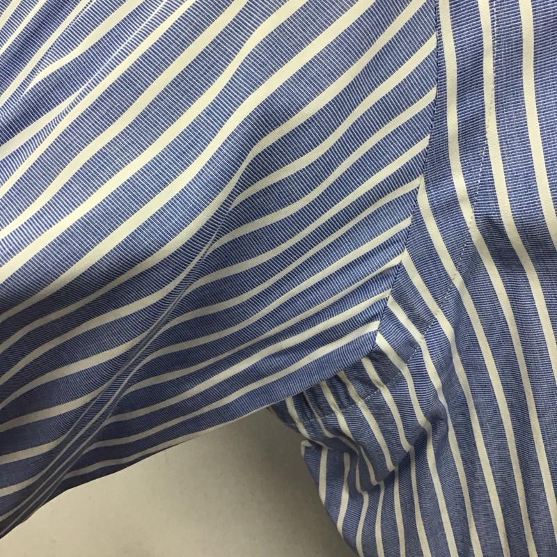 ポロバイラルフローレン Polo by RALPH LAUREN シャツ、ブラウス 長袖 長袖シャツ ストライプシャツ カラーシャツ 長袖カットソー ストライプ 白 / ホワイト / X 水色 / ライトブルー /  メンズ USED 古着 中古 10109564