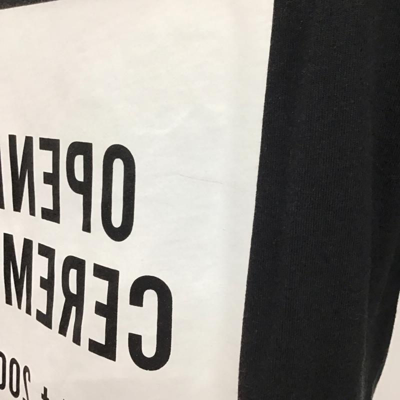 オープニングセレモニー opening celemony Tシャツ 半袖 半袖カットソー プリントTシャツ クルーネックカットソー M ロゴ、文字 黒 / ブラック /  メンズ USED 古着 中古 10119535