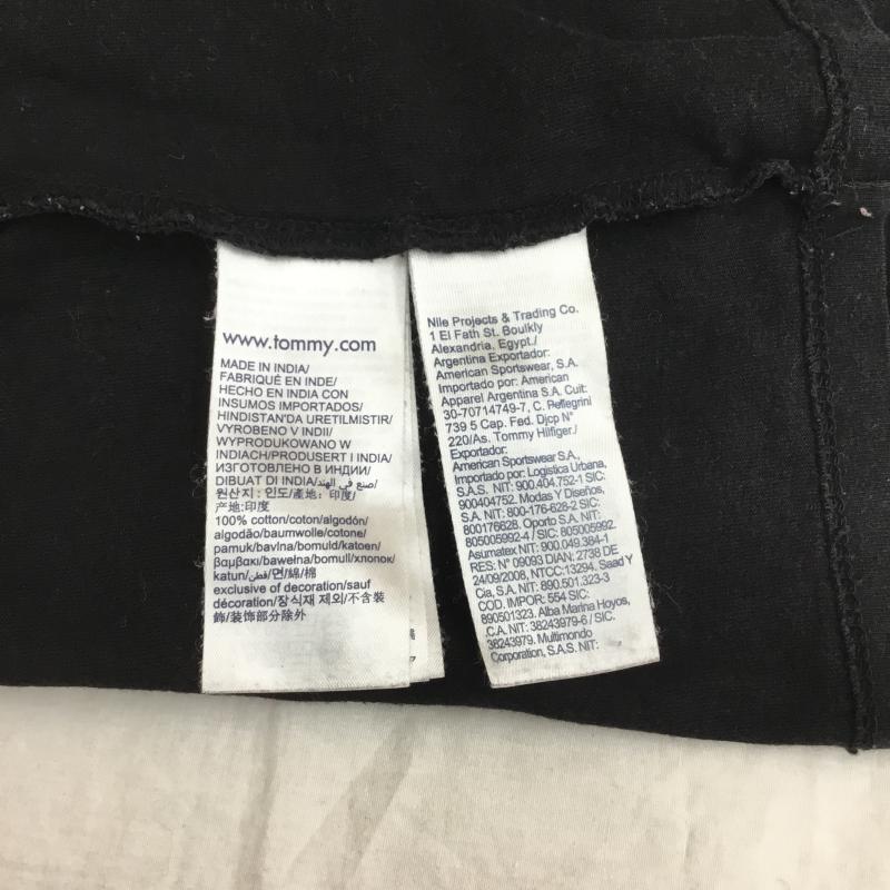 トミーヒルフィガー TOMMY HILFIGER Tシャツ 半袖 TOMMY HILFIGER 半袖Tシャツ XL ワンポイント X 刺繍 黒 / ブラック /  メンズ USED 古着 中古 10129893