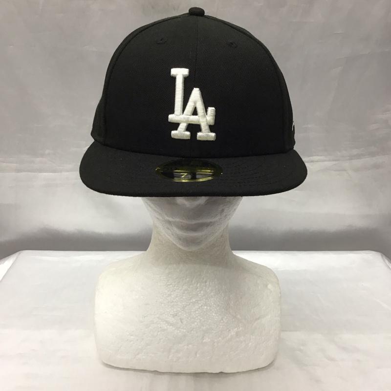 ニューエラ NEW ERA 帽子 キャップ LA 59FIFTY ロサンゼルスドジャース ロゴ、文字 黒 / ブラック /  メンズ USED 古着 中古 10121074