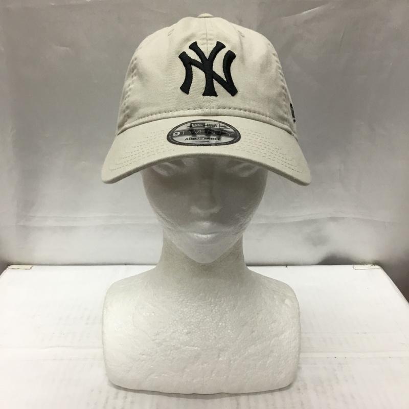 ニューエラ NEW ERA 帽子 キャップ NY ニューヨーク ヤンキース 9TWENTY ロゴ、文字 ベージュ / ベージュ /  メンズ USED 古着 中古 10109744
