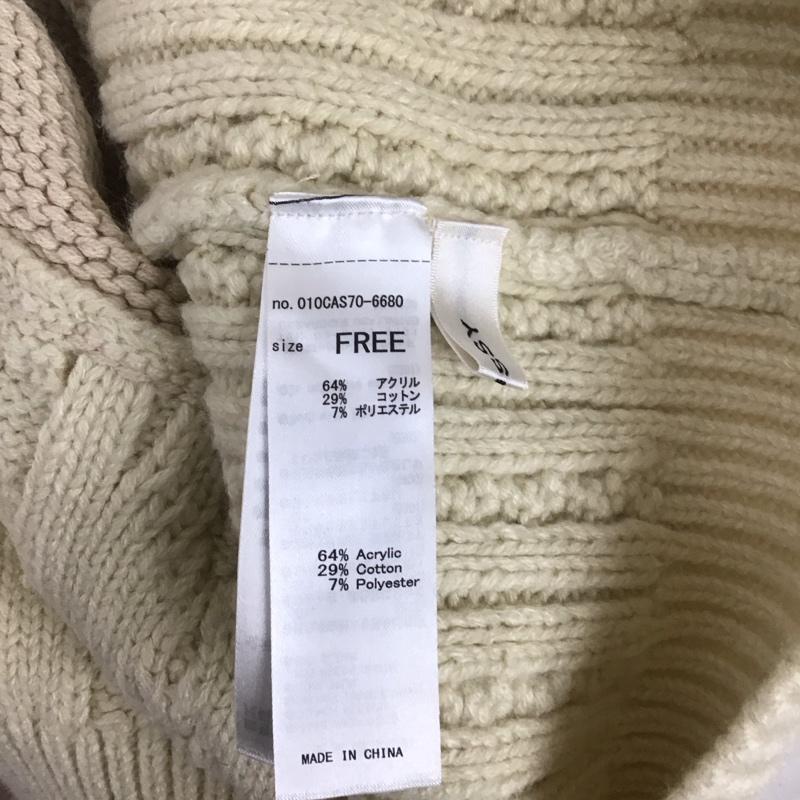 マウジー MOUSSY ニット、セーター 長袖 010CAS70-6680 CABLE LAYERED KNIT レイヤード風 FREE  アイボリー / アイボリー /  レディース USED 古着 中古 10108446