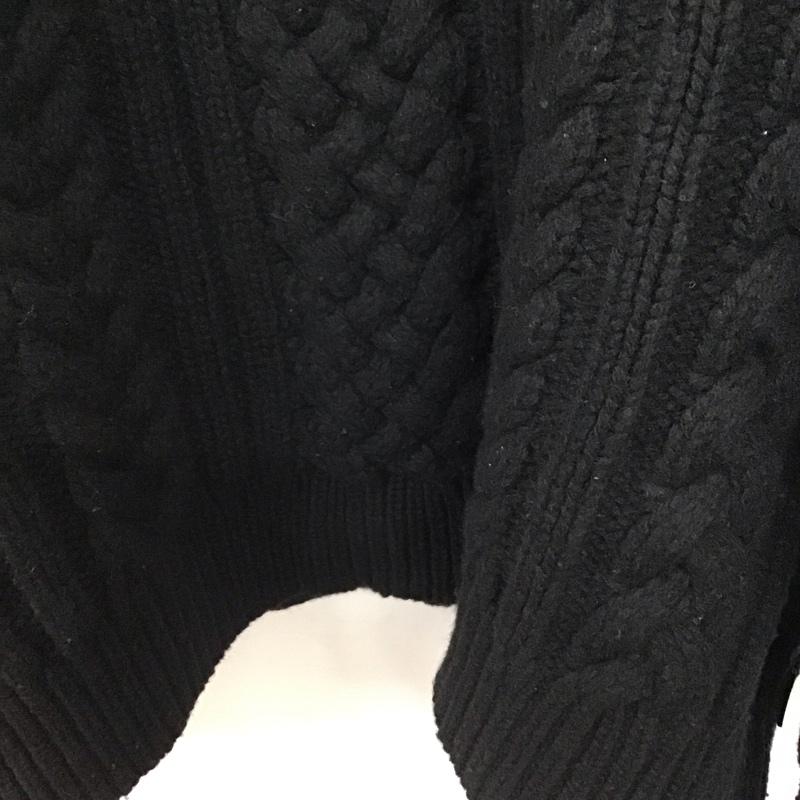 シュプリーム Supreme ニット、セーター 長袖 23aw Applique Cable Knit Sweater ケーブル ニット L 無地 黒 / ブラック /  メンズ USED 古着 中古 10137020