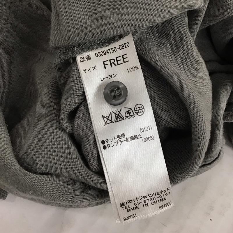スライ SLY ワンピース ロングスカート 0309AT30-0820 スリット シャツワンピース 長袖 FREE 無地 灰 / グレー /  レディース USED 古着 中古 10114016
