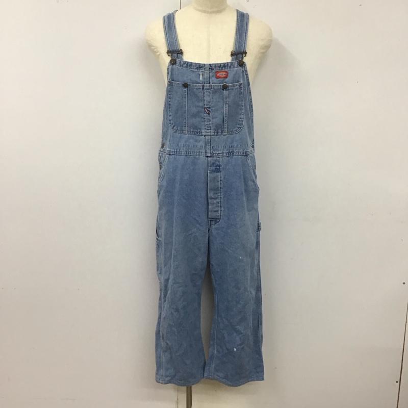 ディッキーズ Dickies サロペット・オーバーオール サロペット、オーバーオール デニム オーバーオール 32 × 32 ロゴ、文字 青 / ブルー /  メンズ USED 古着 中古 10112923
