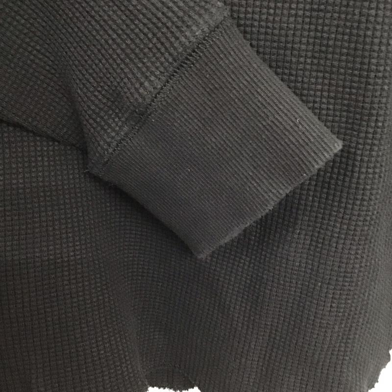 フルーツオブザルーム FRUIT OF THE LOOM カットソー 長袖 長袖カットソー 無地カットソー クルーネック ワッフル M 無地 黒 / ブラック /  メンズ USED 古着 中古 10143458