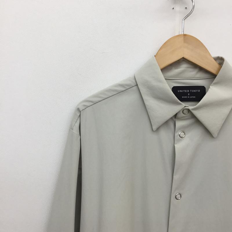 ユナイテッドトウキョウ UNITED TOKYO シャツ、ブラウス 長袖 UNITED TOKYO Dry touch coach shirts 132500013 2 無地 灰 / グレー /  メンズ USED 古着 中古 10129211