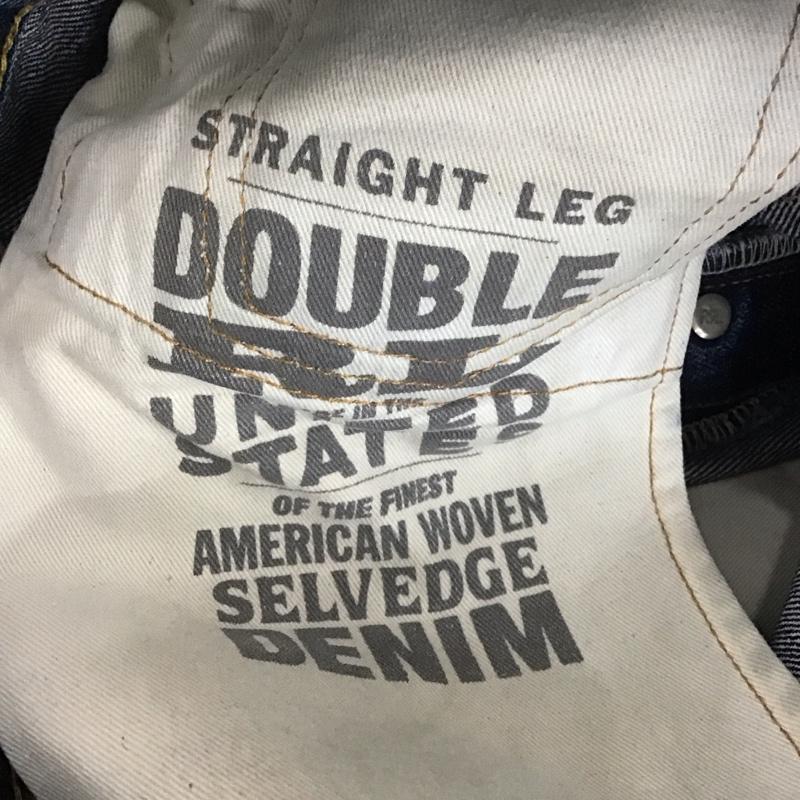 ダブルアールエル RRL パンツ デニム、ジーンズ デニムパンツ ストレートパンツ ワイドパンツ カジュアルパンツ ダメージ加工 32インチ 無地 インディゴ / インディゴ /  メンズ USED 古着 中古 10109310