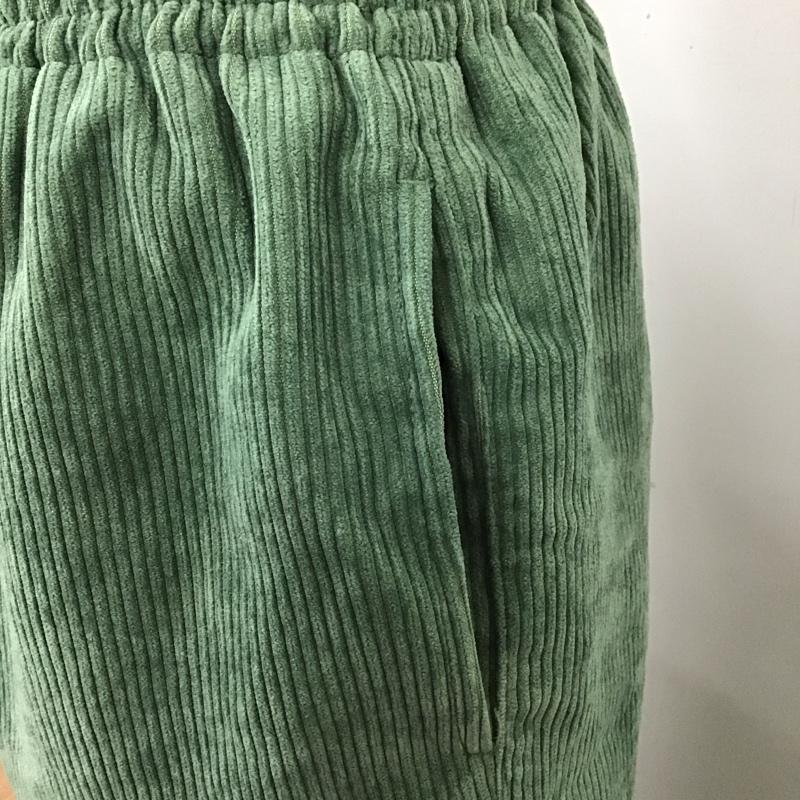 アズールバイマウジー AZUL BY MOUSSY パンツ ワークパンツ、ペインターパンツ 250dss31-151b CORDUROYWIDEPT ワイドパンツ コーデュロイパンツ M 無地 緑 / グリーン /  レディース USED 古着 中古 10114481