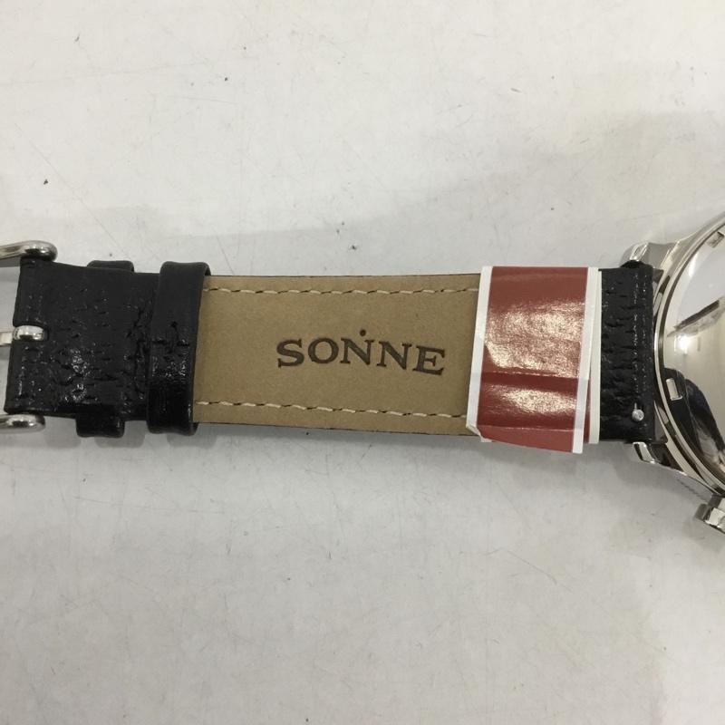 ゾンネ SONNE 腕時計 アナログ（クォーツ式） HI003 日本製 レザーベルト ロゴ、文字 黒 / ブラック /  メンズ USED 古着 中古 10134899