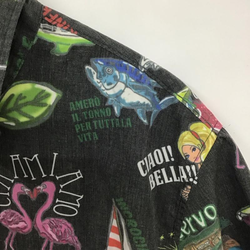 エスワイサーティトゥバイスィートイヤーズ SY32 by SWEET YEARS シャツ、ブラウス 半袖 半袖シャツ プリントシャツ ポケットシャツ XXL プリント 黒 / ブラック /  メンズ USED 古着 中古 10137131