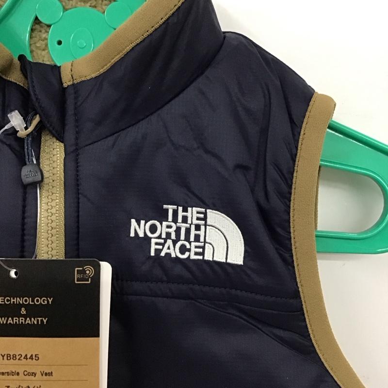 ザノースフェイス THE NORTH FACE ベスト ベスト nyb82445 リバーシブルコージーベスト ジップアップベスト 80cm ロゴ、文字 紺 / ネイビー /  ボーイズ USED 古着 中古 10123754