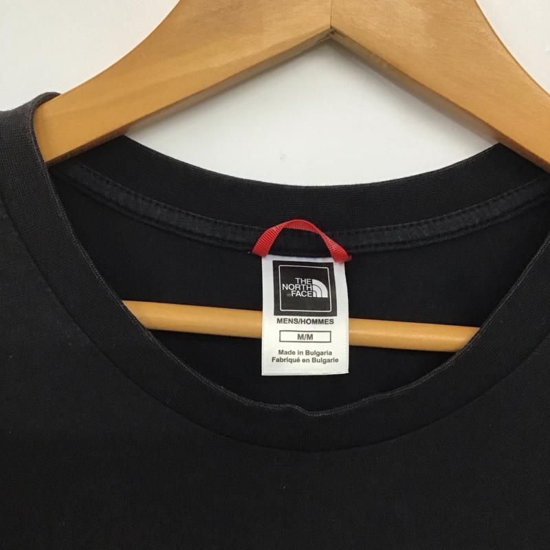 ザノースフェイス THE NORTH FACE Tシャツ 半袖 半袖カットソー プリントTシャツ クルーネックカットソー M ロゴ、文字 黒 / ブラック /  メンズ USED 古着 中古 10145692