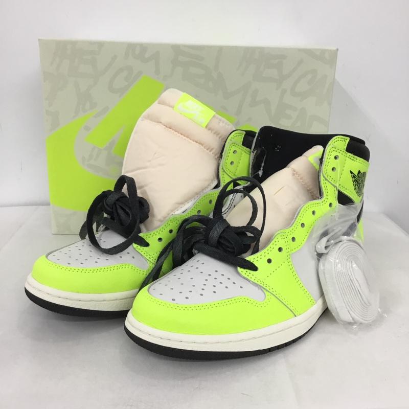 ナイキ NIKE スニーカー スニーカー 555088 702 AIR JORDAN 1 RETRO HIGH OG 27cm 箱有 27.0cm ロゴ、文字 白 / ホワイト / X 黒 / ブラック / X 黄 / イエロー /  メンズ USED 古着 中古 10145880
