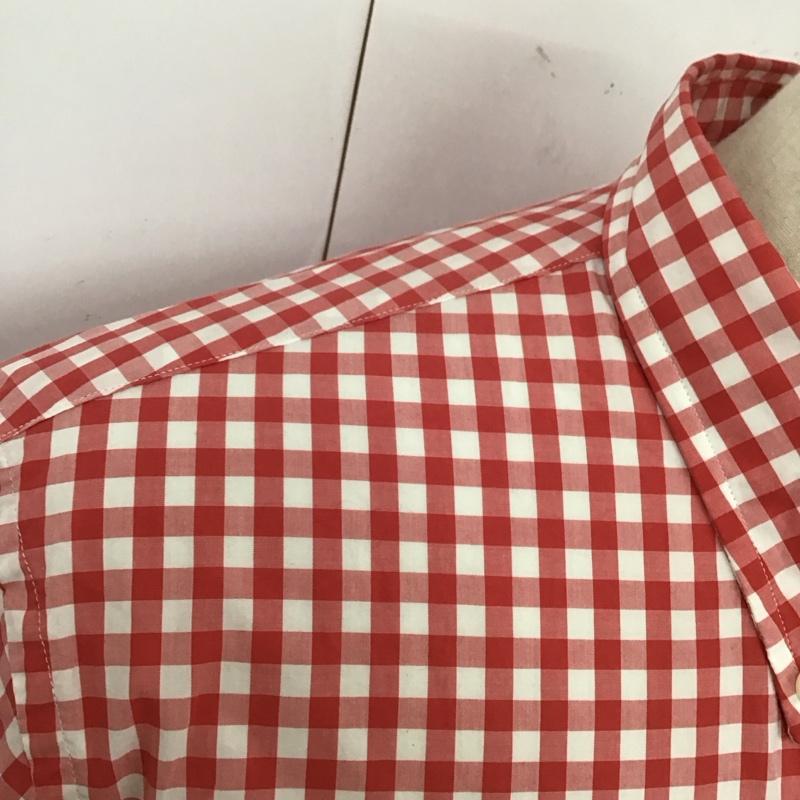 ブルックスブラザーズ BROOKS BROTHERS シャツ、ブラウス 長袖 長袖シャツ カラーシャツ ポケットシャツ 長袖カットソー チェックシャツ L チェック 白 / ホワイト / X 赤 / レッド /  メンズ USED 古着 中古 10124050