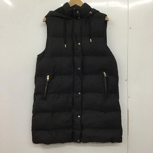 ザラ ZARA ベスト ベスト 3046 941 800 ロング丈 タグ付き L 無地 黒 / ブラック /  レディース USED 古着 中古 10138925