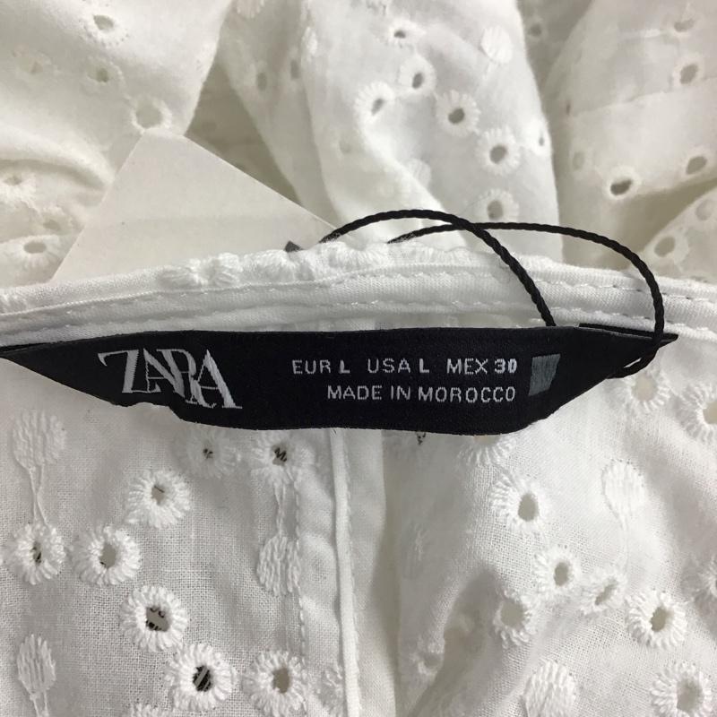 ザラ ZARA シャツ、ブラウス 長袖 L 無地 白 / ホワイト /  レディース USED 古着 中古 10124880