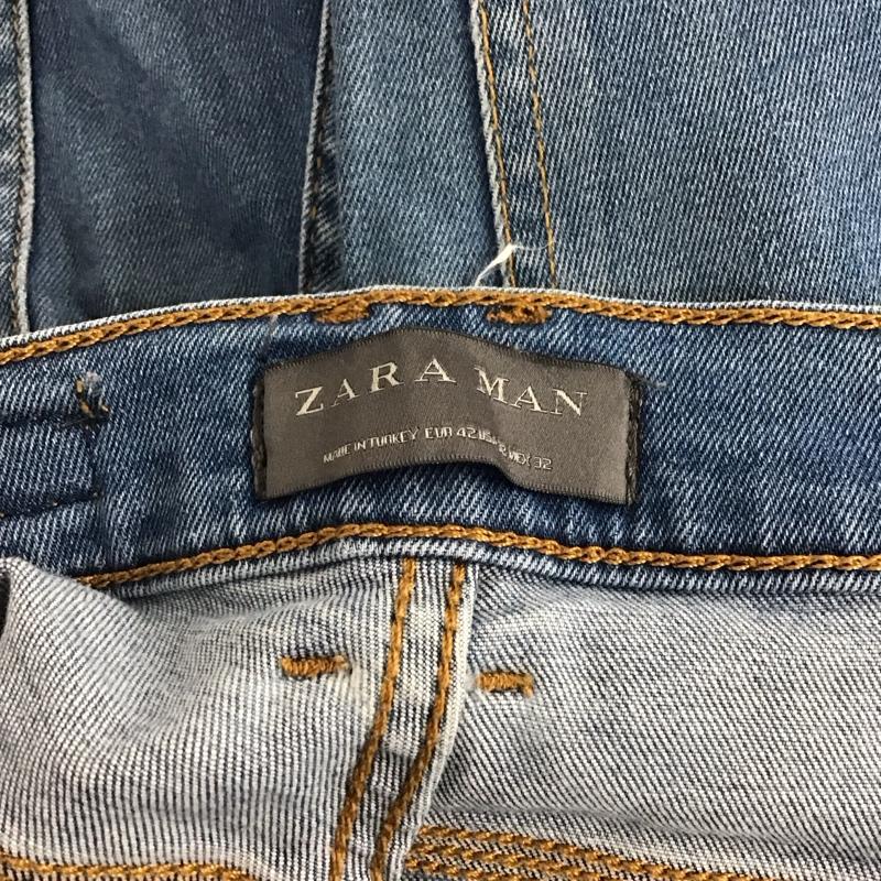 ザラメン ZARA MAN パンツ デニム、ジーンズ デニムパンツ スリムパンツ カジュアルパンツ ストレッチパンツ 42 無地 インディゴ / インディゴ /  メンズ USED 古着 中古 10140718