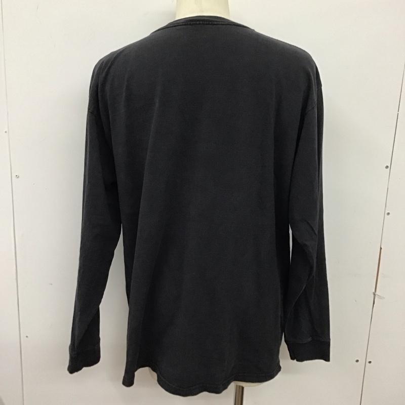 カーハート Carhartt カットソー 長袖 長袖カットソー プリントカットソー クルーネック ロゴ、文字 黒 / ブラック /  メンズ USED 古着 中古 10124915