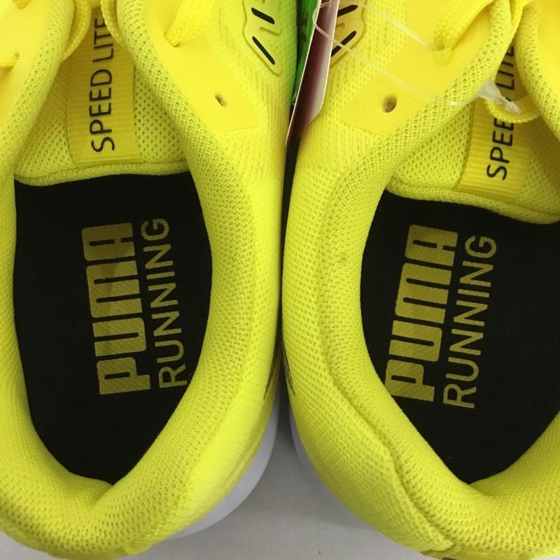 プーマ PUMA スニーカー スニーカー 192762 03 スピード ライト 2 ランニングシューズ 28cm 28.0cm ロゴ、文字 黄 / イエロー / X 黒 / ブラック /  メンズ USED 古着 中古 10136523