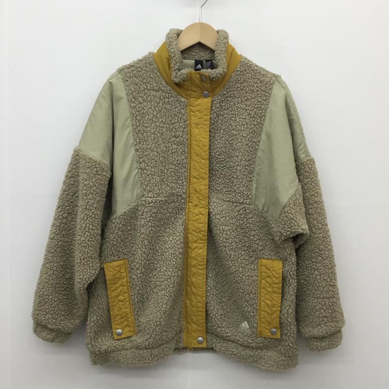 アディダス adidas ジャケット、上着 ジャンパー、ブルゾン adidas フリースジャケット M 無地 ベージュ / ベージュ / X 黄 / イエロー /  メンズ USED 古着 中古 10120876
