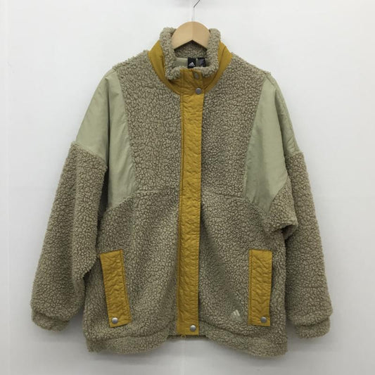 アディダス adidas ジャケット、上着 ジャンパー、ブルゾン adidas フリースジャケット M 無地 ベージュ / ベージュ / X 黄 / イエロー /  メンズ USED 古着 中古 10120876
