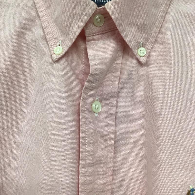 ポロラルフローレン POLO RALPH LAUREN シャツ、ブラウス 長袖 長袖シャツ ロゴシャツ カラーシャツ ボタンダウンシャツ 40 ロゴ、文字 赤 / レッド /  メンズ USED 古着 中古 10141027