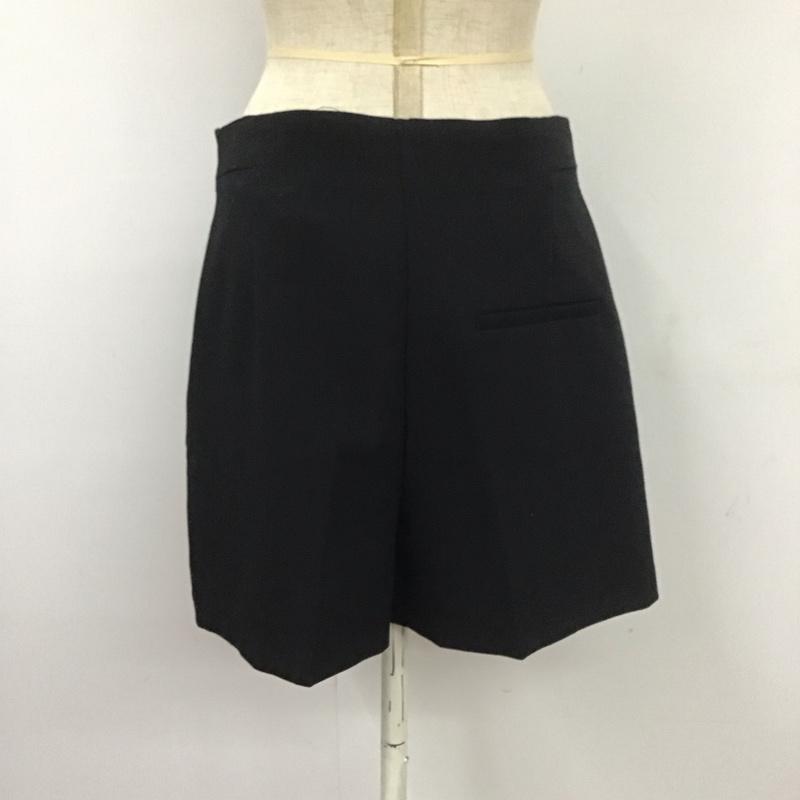 ザラ ZARA パンツ ショートパンツ 1608 032 800 ハイウエスト M 無地 黒 / ブラック /  レディース USED 古着 中古 10112981