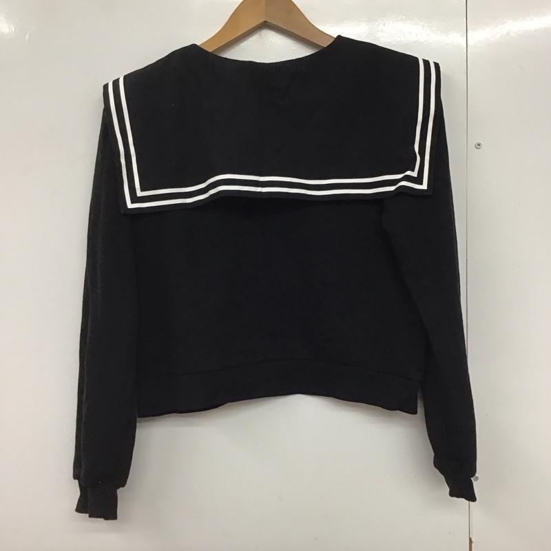 ザラ ZARA トレーナー 長袖 セーラー 襟付 S 無地 黒 / ブラック /  レディース USED 古着 中古 10141317