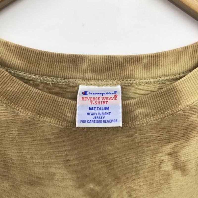 チャンピオン Champion Tシャツ 長袖 C3-S415 タイダイ ロンT M ロゴ、文字 ベージュ / ベージュ /  メンズ USED 古着 中古 10145213