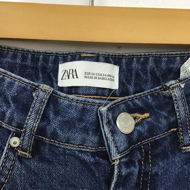 ザラ ZARA パンツ デニム、ジーンズ 36 無地 インディゴ / インディゴ /  レディース USED 古着 中古 10106146