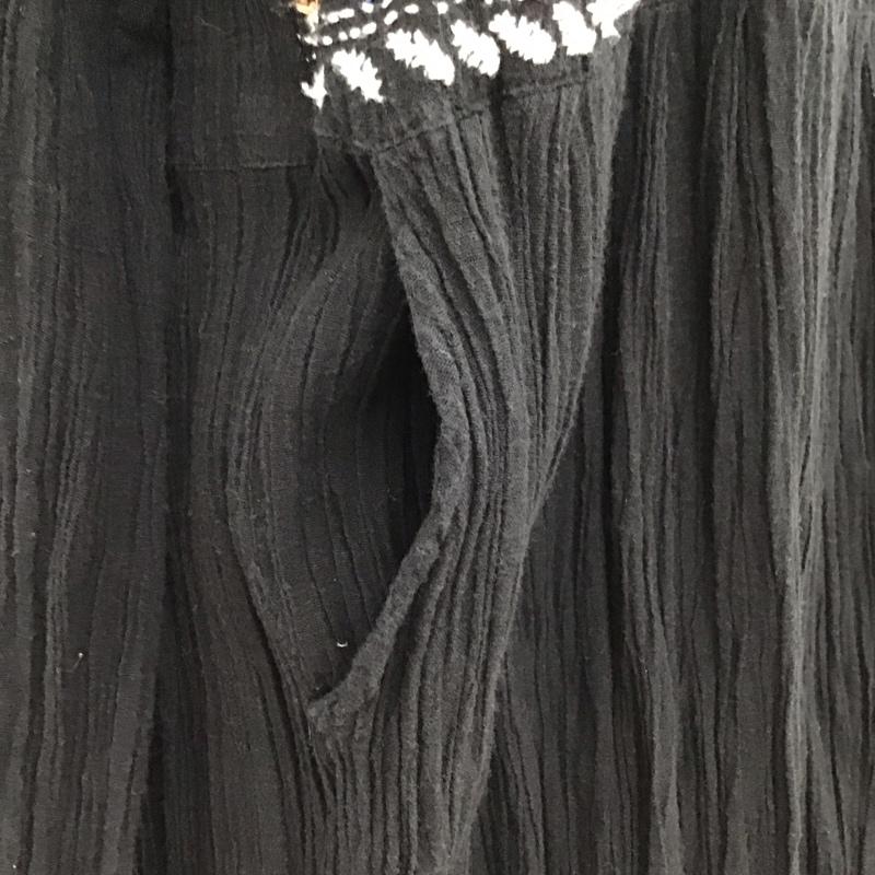 マライカ MALAIKA ワンピース ロングスカート 長袖 コットン リネン 刺繍 黒 / ブラック /  レディース USED 古着 中古 10116472
